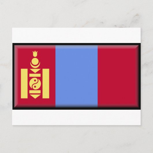 Mongolia Flag Briefkaart (Voorkant)