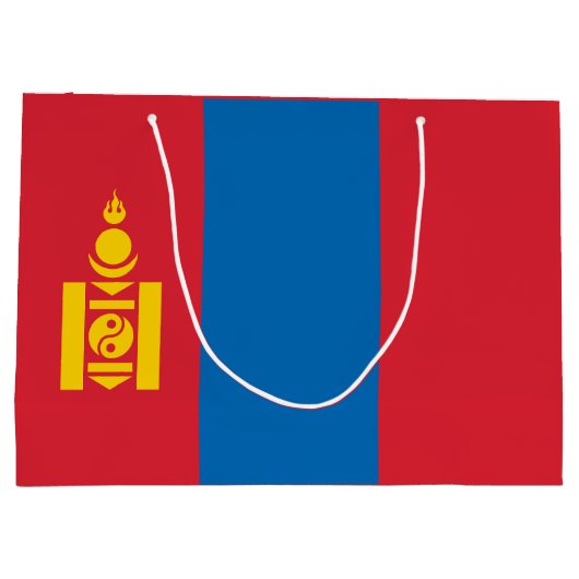 Mongolia Flag Groot Cadeauzakje (Achterkant)