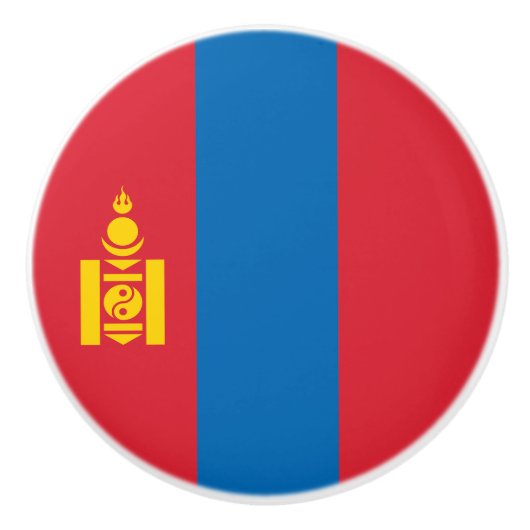 Mongolia Flag Keramische Knop (Voorkant)