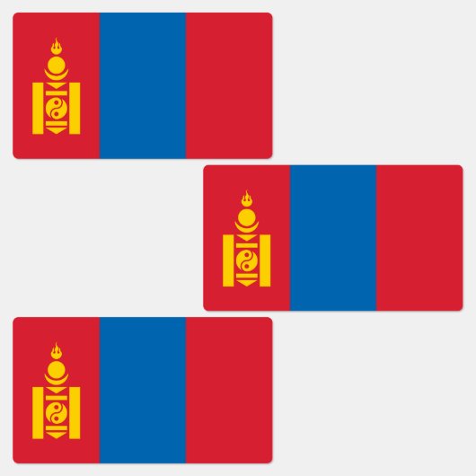 Mongolia Flag Labels (Groep)