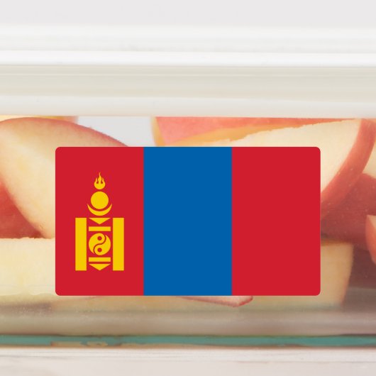 Mongolia Flag Labels (Aangebracht)