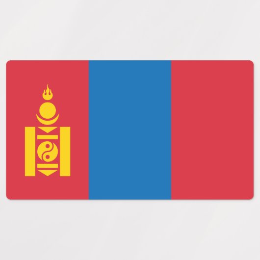 Mongolia Flag Labels (Design 2)