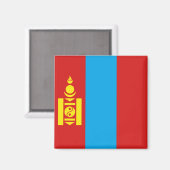 Mongolia Flag Magnet Magneet (Voorkant / Achterkant)