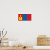 Mongolia Flag Poster (Keuken)