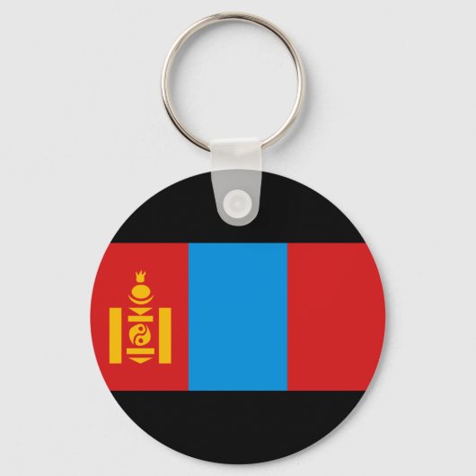 Mongolia Flag Sleutelhanger (Voorkant)
