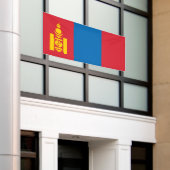 Mongolia Flag Spandoek (Buitenkant Gebouw)