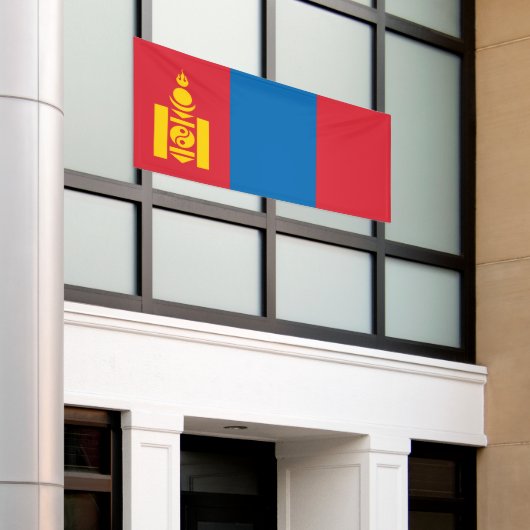 Mongolia Flag Spandoek (Buitenkant Gebouw)
