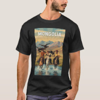 Mongolia Illustratie Reis Kunst Vintage