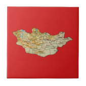 Mongolia Map Tile Tegeltje (Voorkant)
