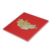 Mongolia Map Tile Tegeltje (Zijkant)