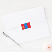 Mongoliaanse vlag T-shirts en cadeaus Ronde Sticker (Envelop)