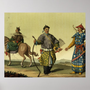 Mongolian Eight Flags soldaten uit Ching's milita Poster
