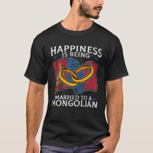 Mongolian Marriage Mongolia Roots Heritage Gehuwd T-shirt