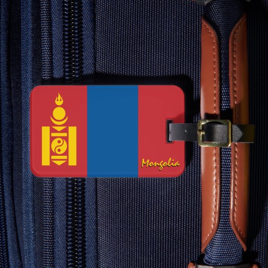 Mongolië Bagage Labels, patriottische Mongoolse Vl Bagagelabel (Voorkant Insitu 4)