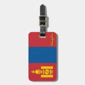 Mongolië Bagage Labels, patriottische Mongoolse Vl Bagagelabel (Voorkant verticaal)