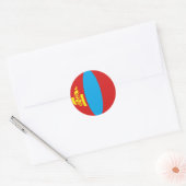 Mongolië Fisheye Vlag Sticker (Envelop)
