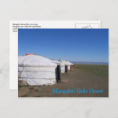 Mongolië - Gobi Desert Ger Camp Briefkaart (Voorkant / Achterkant)