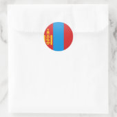 Mongolië kwaliteit Vlag Cirkel Ronde Sticker (Tas)