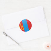 Mongolië kwaliteit Vlag Cirkel Ronde Sticker (Envelop)