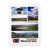 Mongolie - Mosaïque - Magnet (Vertical)