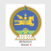 Mongolië nationale wapenschild patriottisch sticker (Vel)