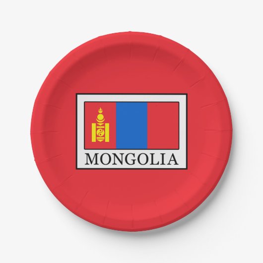 Mongolië Papieren Bordje (Voorkant)