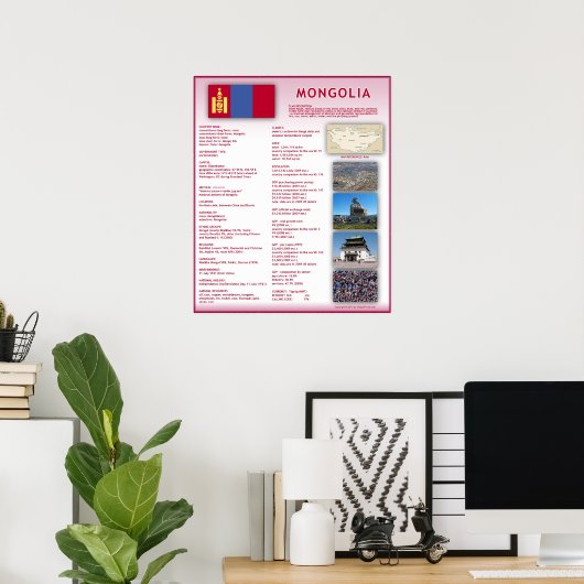 Mongolië Poster (Thuiskantoor)