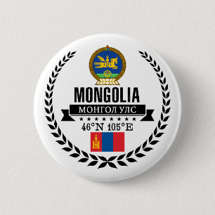 Mongolië Ronde Button 5,7 Cm