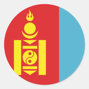 mongolië ronde sticker