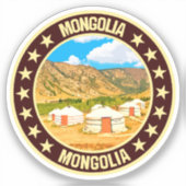 Mongolië Sticker (Voorkant)