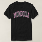 Mongolië Varsity Style Roze Tet Pullover (Design voorkant)