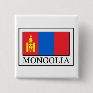 Mongolië Vierkante Button 5,1 Cm