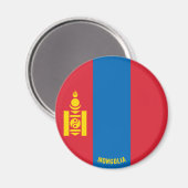 Mongolië vlag charmerend patriottisch magneet (Voorkant / Achterkant)