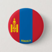 Mongolië vlag charmerend patriottisch ronde button 5,7 cm (Voorkant)