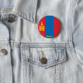 Mongolië vlag charmerend patriottisch ronde button 5,7 cm (In situ)