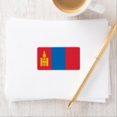 Mongolië vlag etiket (Insitu)