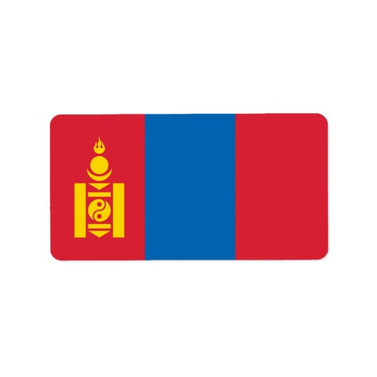 Mongolië vlag etiket (Voorkant)