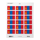 Mongolië vlag etiket (Full Sheet)