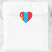 Mongolië Vlag Hart Sticker (Tas)