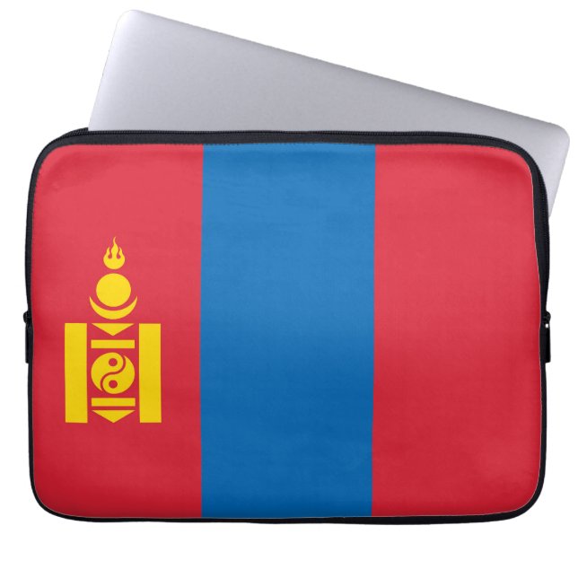 Mongolië vlag laptop sleeve (Voorkant)