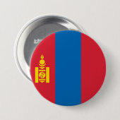 Mongolië vlag ronde button 7,6 cm (Voorkant /achterkant)
