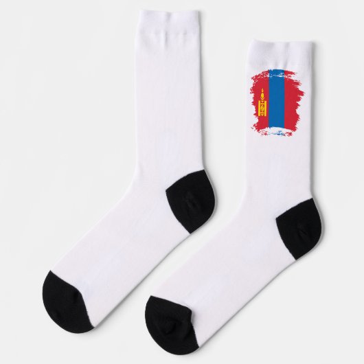 Mongolië vlag sokken (Links)