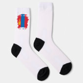 Mongolië vlag sokken (Rechts)