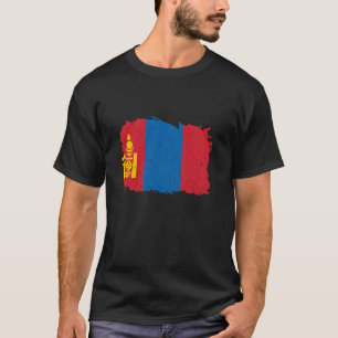 Mongolië Vlag Vintage Mongoolse Trots Mongoolse Ro T-shirt