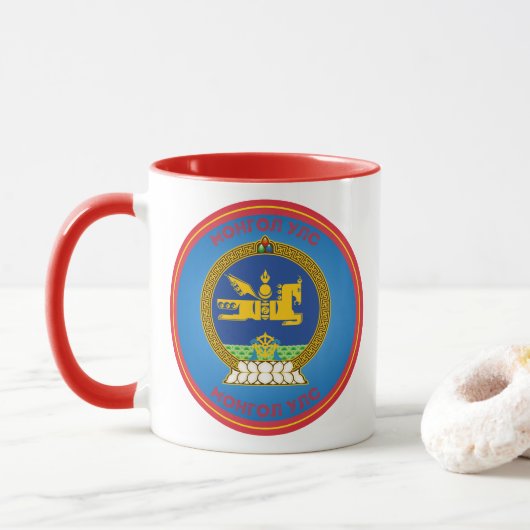 Mongolisch Erfgoed Embleem Mok (Met donut)