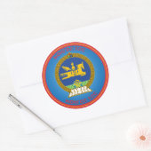 Mongolisch Erfgoed Embleem Ronde Sticker (Envelop)