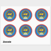 Mongolisch Erfgoed Embleem Ronde Sticker (Vel)
