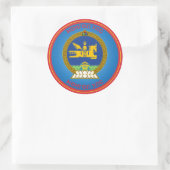 Mongolisch Erfgoed Embleem Ronde Sticker (Tas)