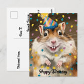 Mongoolse Gerbil confetti Briefkaart (Voorkant / Achterkant)