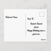 Mongoolse Gerbil confetti Briefkaart (Achterkant)